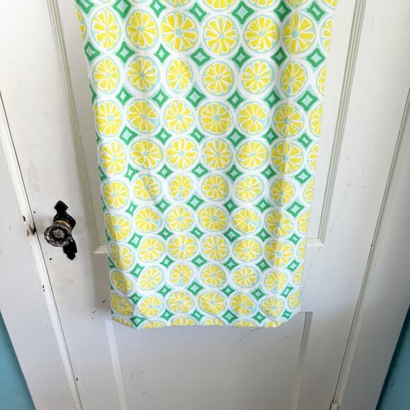 Sail to Sable STS Lemon Print Sleeveless Shift Dress Yellow Bright Novelty M - Picture 3 of 12